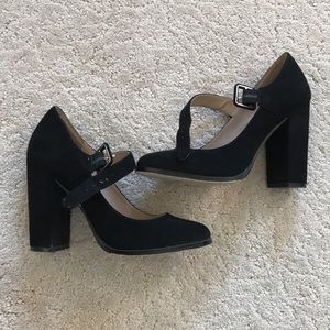 Mix No.6 Black Mary Jane Block Heels